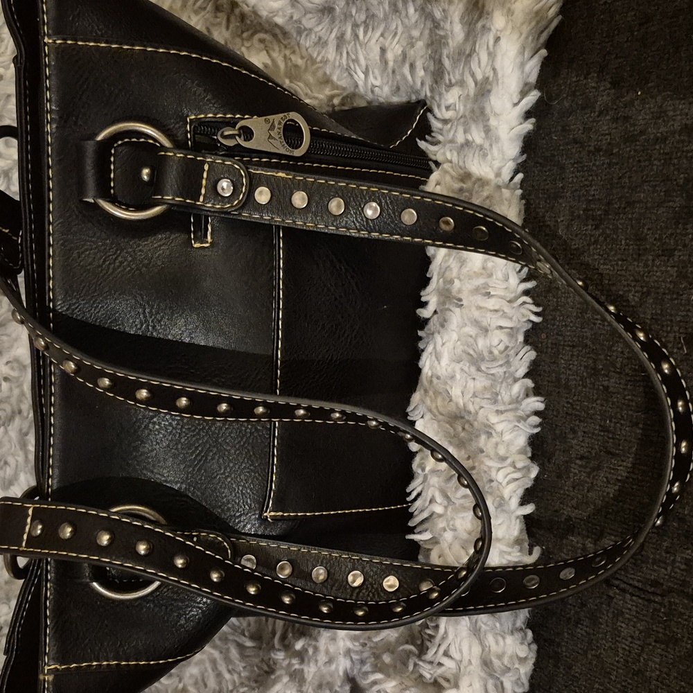 Montana West Black Studded Shoulder Bag